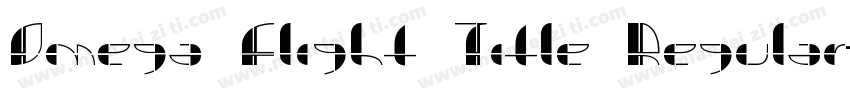 Omega Flight Title Regular字体转换